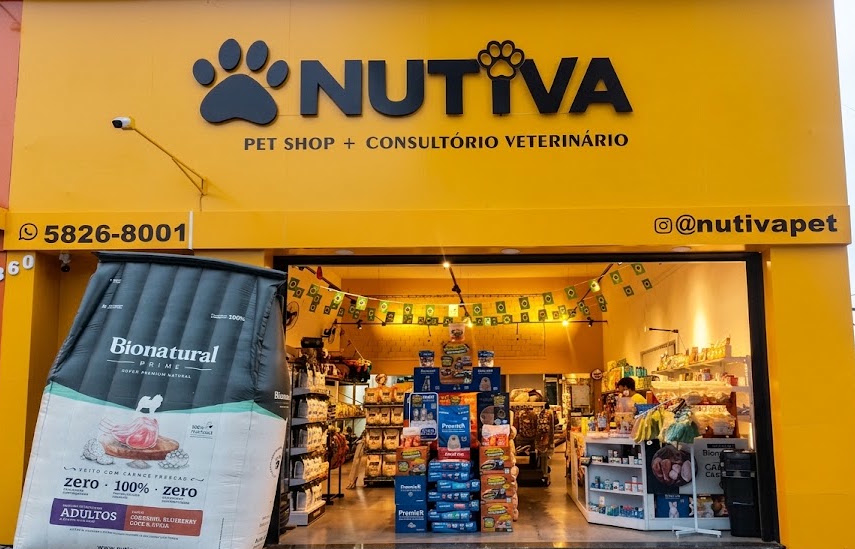 Fachada da Nutiva Pet Shop